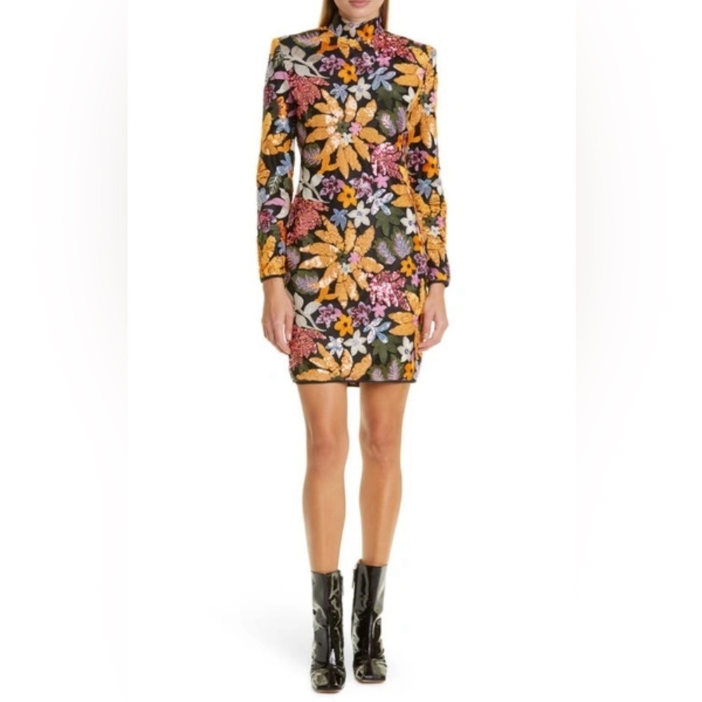 Smythe Sequin Embroidered Minidress in Botanic Sequin size 10